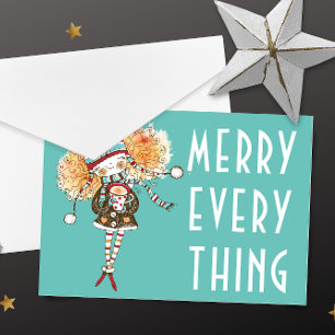 Whimsical Girl Joyer Tout Noël Carte