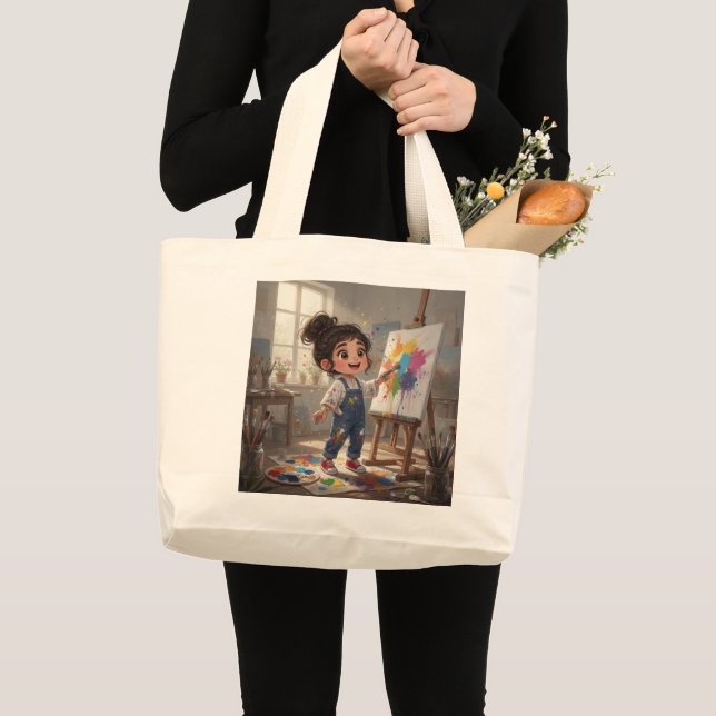 Whimsical Girl Tote Bag (Devant (produit))