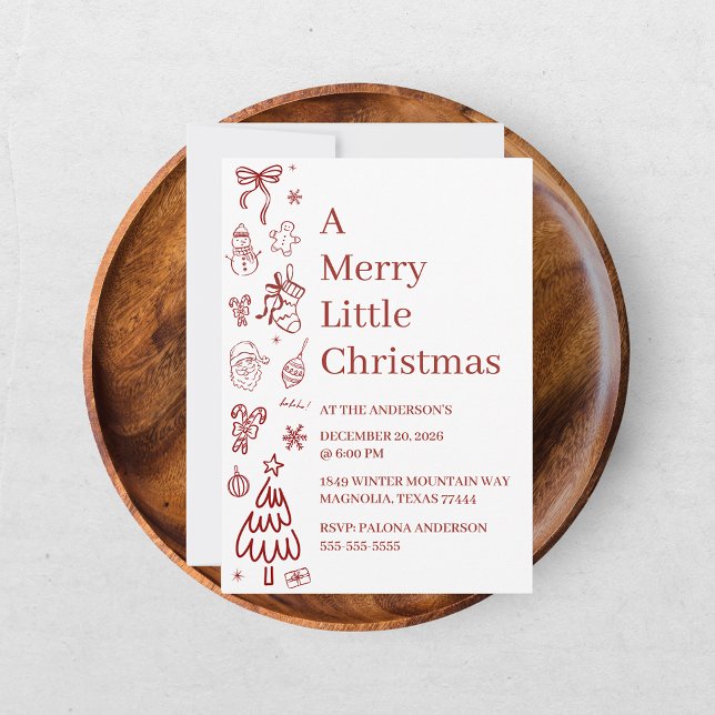 Whimsical Hand Drawn Doodle Red (Créateur téléchargé)