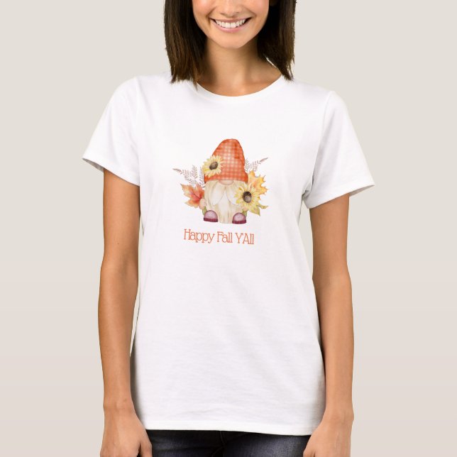 Whimsical Happy Fall YAll T-Shirt (Devant)