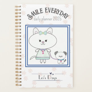 Whimsical Kitty & Kawaii Pup Daily/Mondial Planner