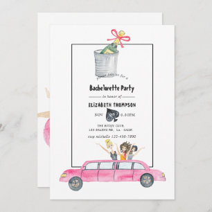 Whimsical Las Vegas Bachelorette Party Invitation