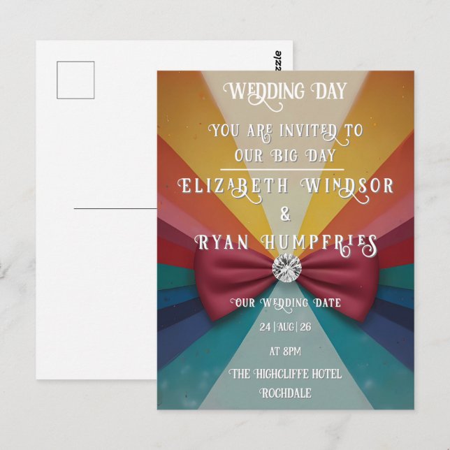 "Whimsical Light Rose Wedding Invitations Étincell (Devant / Derrière)