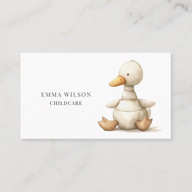 Whimsical Little Duckling Carte de visite de garde (Devant)