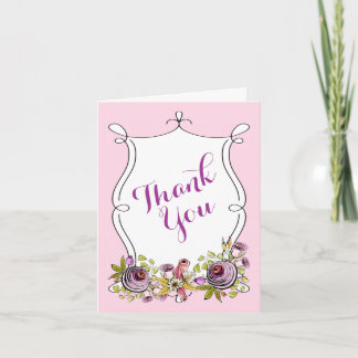 Whimsical Mariage Merci note | Florales
