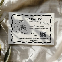 Whimsical Moon RSVP Response Card