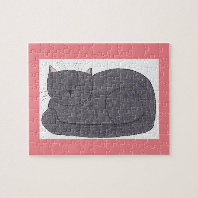 Whimsical Muffin Chat Sleeping Challenger Puzzle (Horizontal)