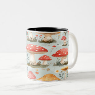 Whimsical Mushroom Pattern Mug