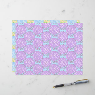 Whimsical Panted Pastel Roses 2