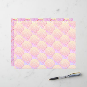 Whimsical Panted Roses Pastel