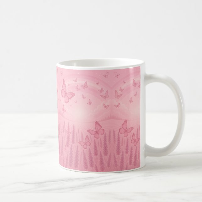 Whimsical Pastel Butterfly Sunrise Mug (Droite)