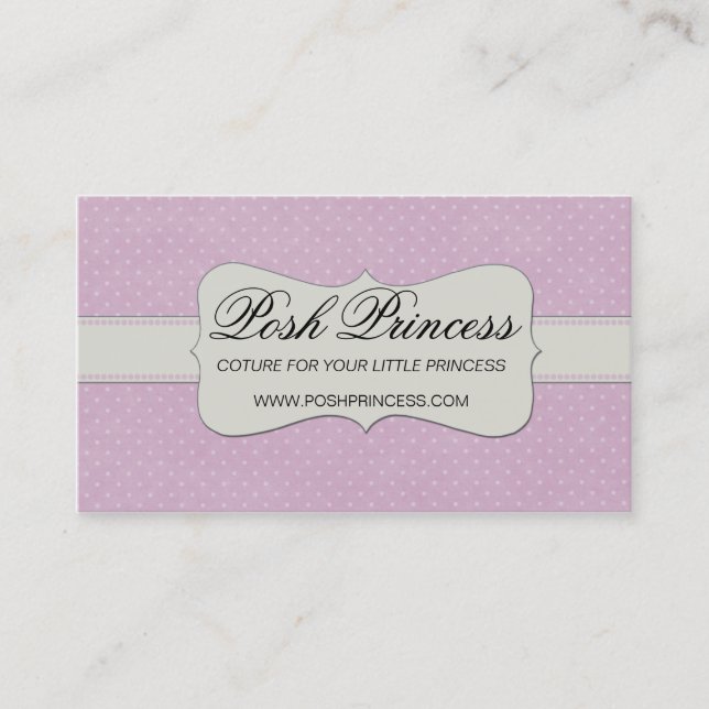 Whimsical Posh Princess Boutique Carte de visite (Devant)