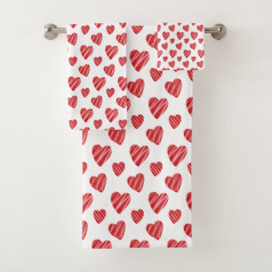 Whimsical Red Hearts Saint Valentin