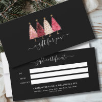 Whimsical Red Pink Black Salon Certificat cadeau