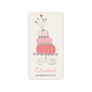 Whimsical rose Anniversaire Cake Étiquettes de la