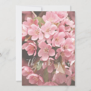 Whimsical Simple Script Pink Flat Carte de remerci