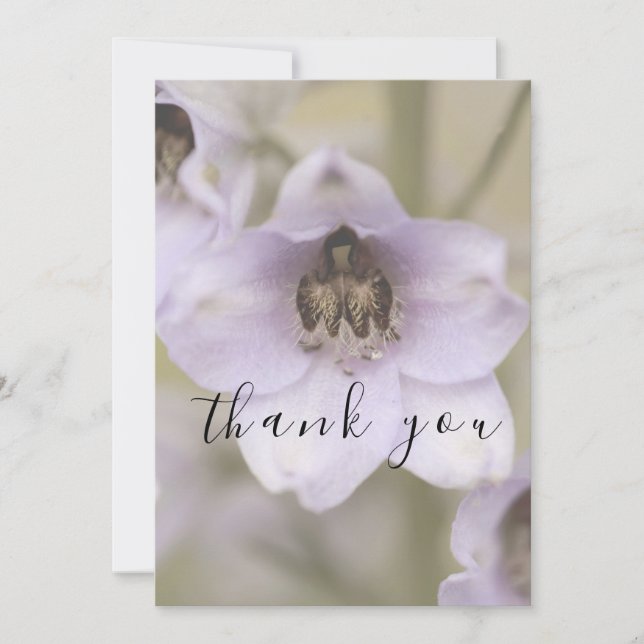 Whimsical Simple Script Purple Flat Carte de remer (Devant)