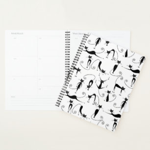 Whimsical Skinny Motif de chat noir