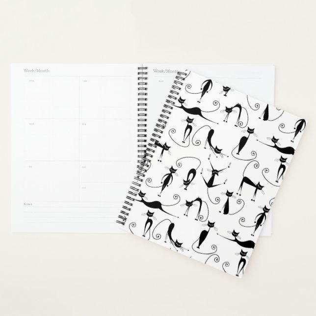 Whimsical Skinny Motif de chat noir (Devant avec enveloppe)