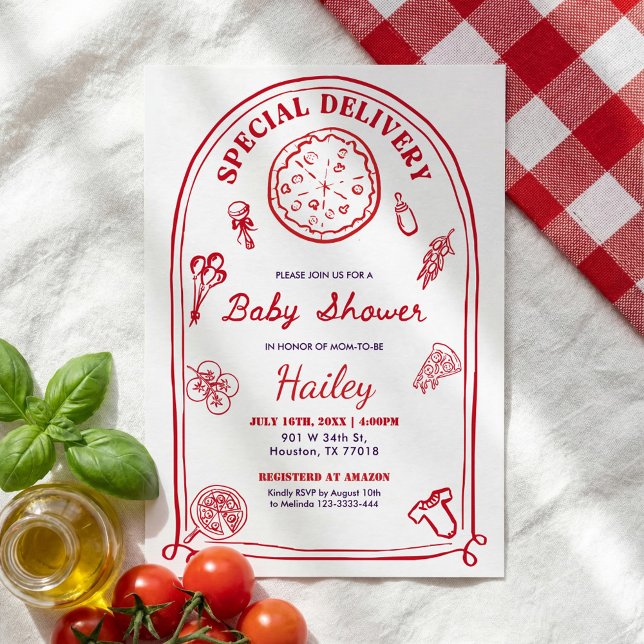 Whimsical Special Delivery  Baby Shower Invitation (Créateur téléchargé)