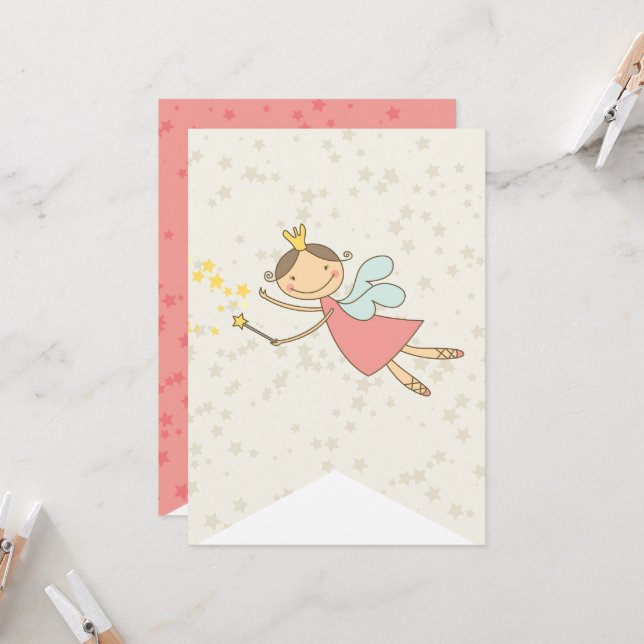 Whimsical Sweet Fairy Princesse Fille Fête d'anniv (Devant/Arrière en situation)