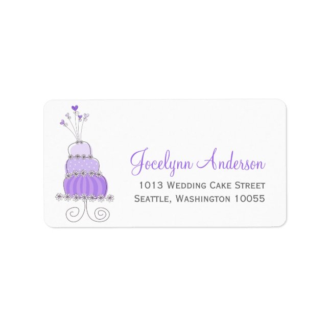 Whimsical Sweet Mariage Étiquettes de adresse pers (Devant)