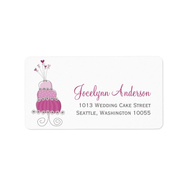 Whimsical Sweet Mariage Étiquettes de adresse pers (Devant)