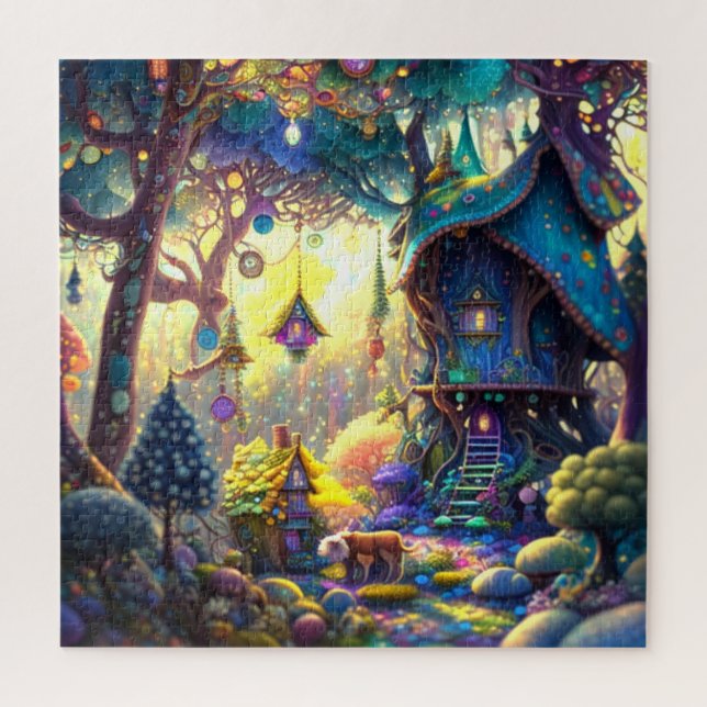 Whimsical Treehouse Puzzle (Vertical)