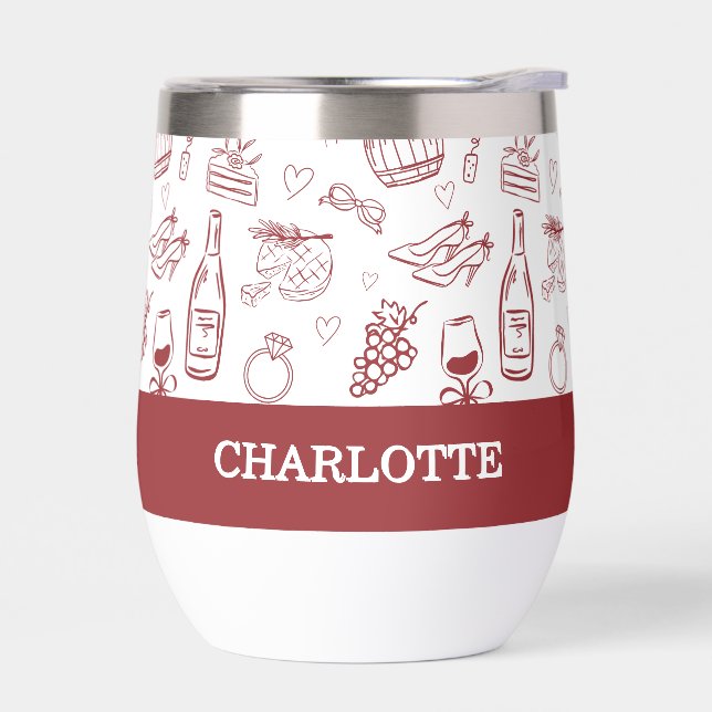 Whimsical Vino Before Vows Burgundy Bridal Shower (Gauche)