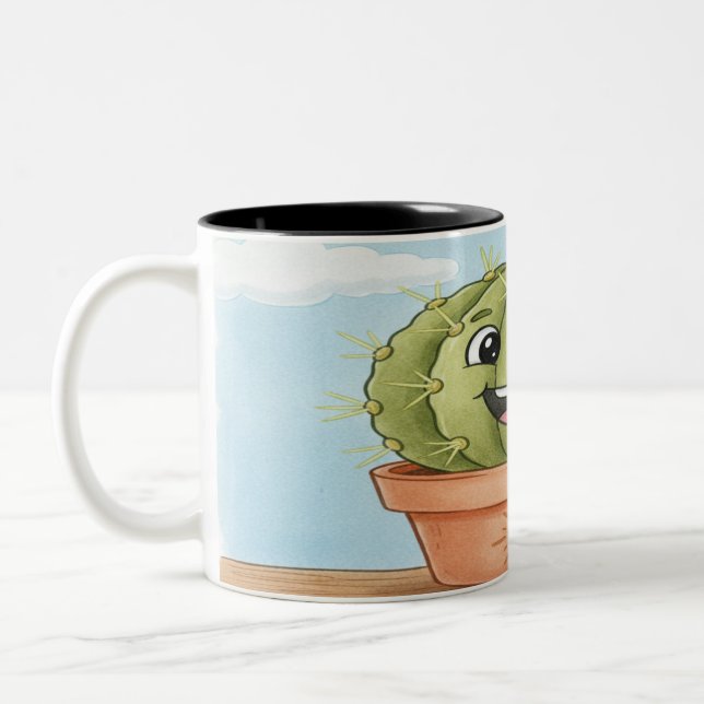 Whimsical Watercolor Garden Sprout Mug - Cute Plan (Gauche)