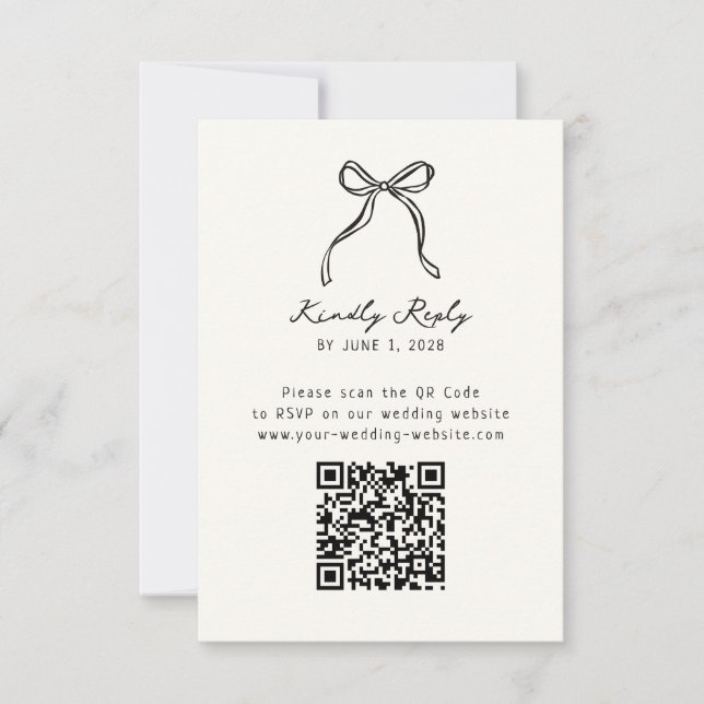 Whimssc, Mariage à main code QR Rsvp (Devant)