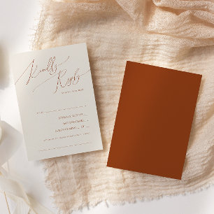 Whimssert Terracotta Demande de Chanson Carte RSVP