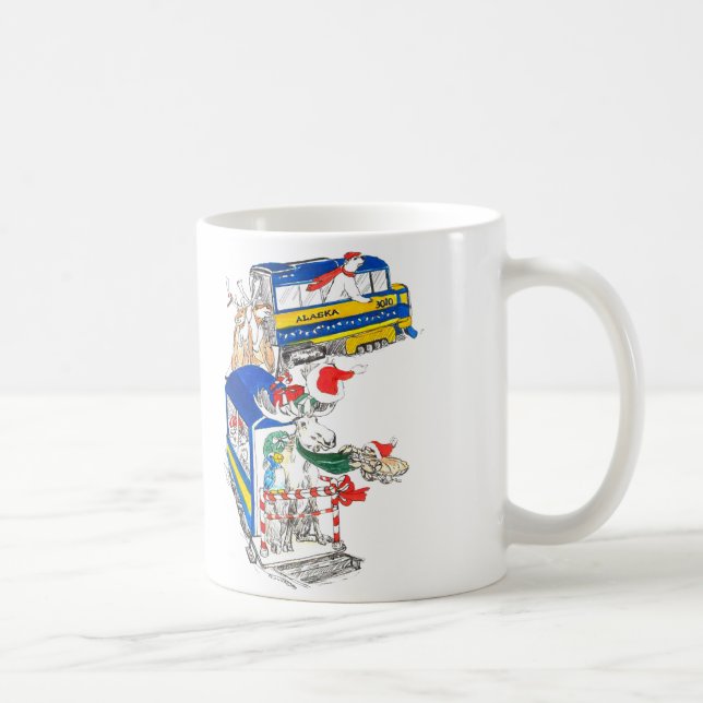 Whimssical Christmas Alaska Wildlife Coffee Mug (Droite)