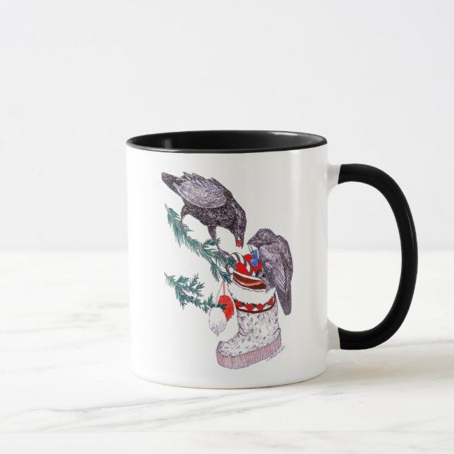 Whimssical Christmas Alaska Wildlife Coffee Mug (Droite)