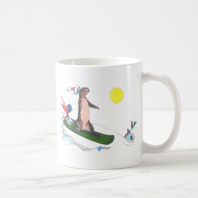 Whimssical Christmas Alaska Wildlife Coffee Mug (Droite)