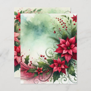 Whimssical Poinsettia Garland Scrapbook