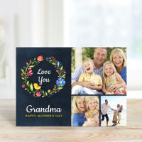 Whimsy Garden Wreath Mère's Day Carte photo