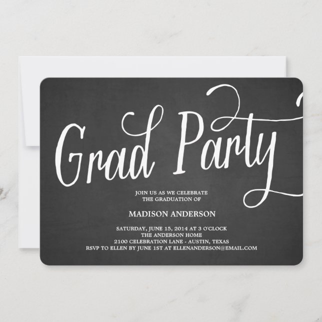 Whimsy Grad Party | Invitation à l'obtention du di (Devant)