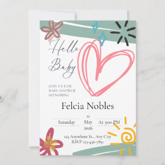 Whimsy Love Baby shower Invitation