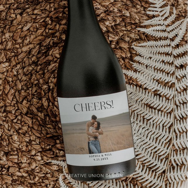 Whimsy Mariage minimaliste moderne Étiquettes Cham (Créateur téléchargé)