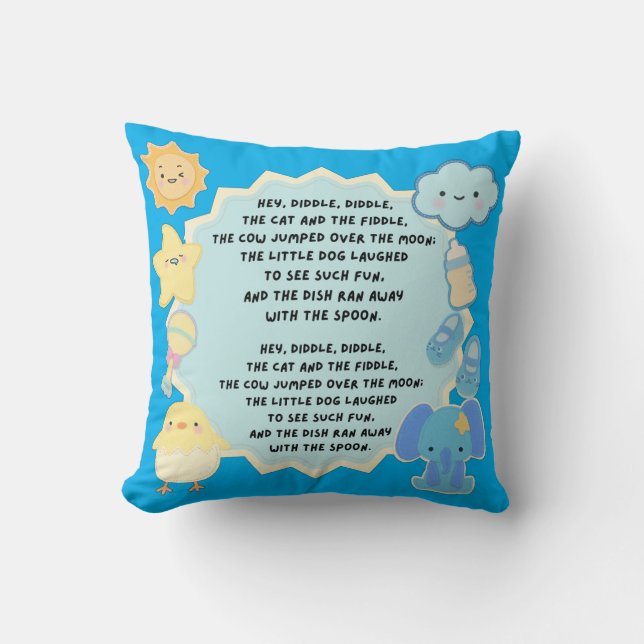 Whimsy Rhyme Baby Coussin (Recto)