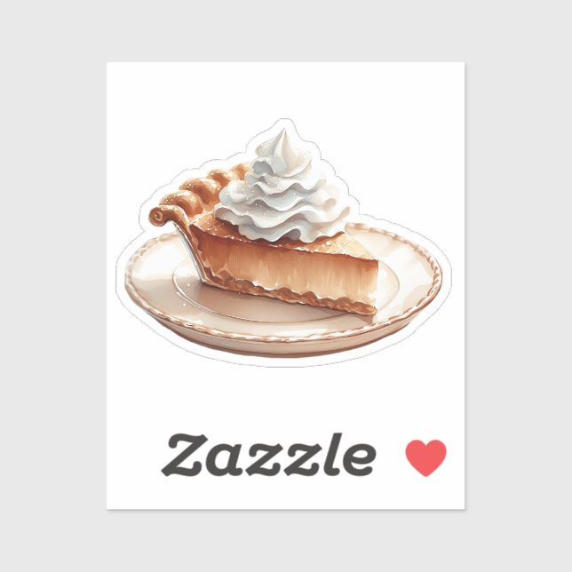 Whipped Cream Pie Sticker | Cozy Dessert Aesthetic (Feuille)