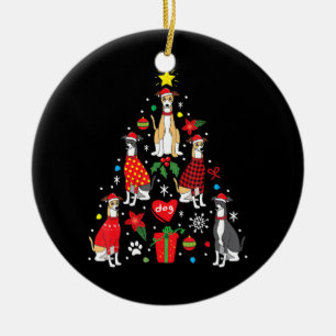 Whippet Noël Ornement Arbre Drôle Chien Maman Papa
