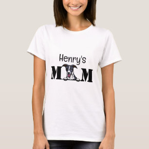 Whippet Peeking Personnalisé Maman T-Shirt