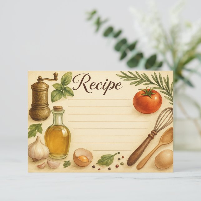 Whisked in Toscane Recette Card (Debout devant)