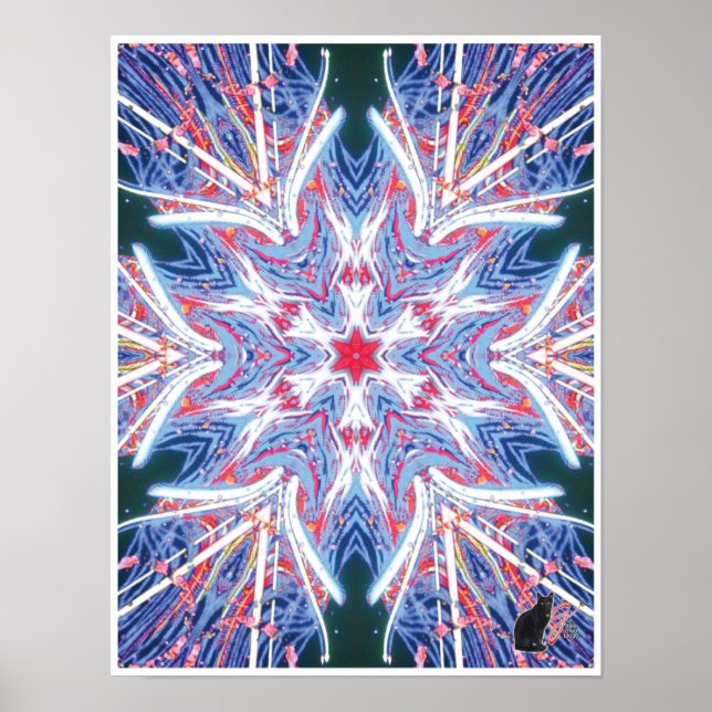 Whisker Kinetic Collage Kaleidoscope Poster (Devant)