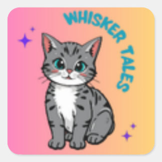 Whiskers & Tales | Sticker pour chats livre de con