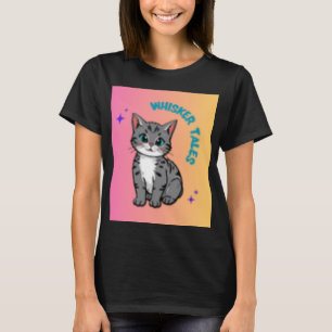 Whiskers & Tales T-Shirt Whimsical Cat Storybook