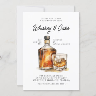 Whiskey Birthday Party Invitation