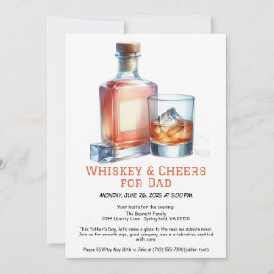 Whiskey & Cheveux pour Papa - Invitation de la Fêt